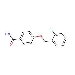 NC(=O)c1ccc(OCc2ccccc2F)cc1 ZINC000007509736