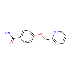 NC(=O)c1ccc(OCc2ccccn2)cc1 ZINC000000387393