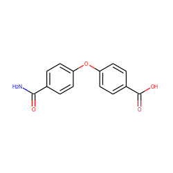 NC(=O)c1ccc(Oc2ccc(C(=O)O)cc2)cc1 ZINC000020297208