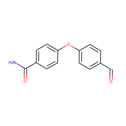 NC(=O)c1ccc(Oc2ccc(C=O)cc2)cc1 ZINC000020297191