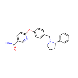 NC(=O)c1ccc(Oc2ccc(CN3CCC[C@H]3c3ccccc3)cc2)nc1 ZINC000073167481