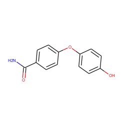 NC(=O)c1ccc(Oc2ccc(O)cc2)cc1 ZINC000037674450