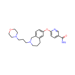 NC(=O)c1ccc(Oc2ccc3c(c2)CCCN(CCCN2CCOCC2)C3)nc1 ZINC000028825049