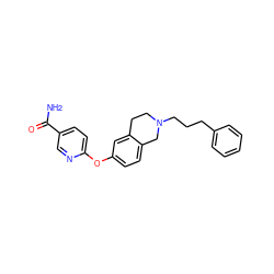 NC(=O)c1ccc(Oc2ccc3c(c2)CCN(CCCc2ccccc2)C3)nc1 ZINC000028825021