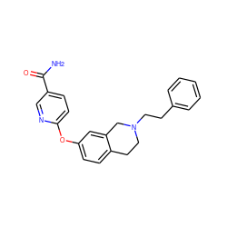 NC(=O)c1ccc(Oc2ccc3c(c2)CN(CCc2ccccc2)CC3)nc1 ZINC000028825023