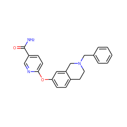 NC(=O)c1ccc(Oc2ccc3c(c2)CN(Cc2ccccc2)CC3)nc1 ZINC000028825022