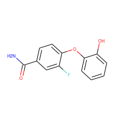 NC(=O)c1ccc(Oc2ccccc2O)c(F)c1 ZINC000037674620