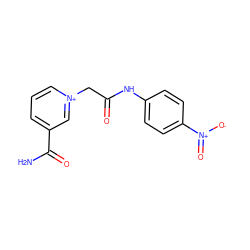 NC(=O)c1ccc[n+](CC(=O)Nc2ccc([N+](=O)[O-])cc2)c1 ZINC000023746201