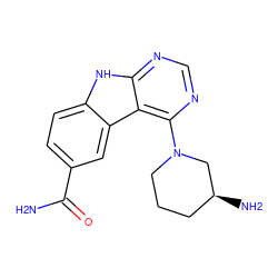 NC(=O)c1ccc2[nH]c3ncnc(N4CCC[C@H](N)C4)c3c2c1 ZINC000034052341