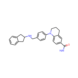 NC(=O)c1ccc2c(c1)CCCN2c1ccc(CNC2Cc3ccccc3C2)cc1 ZINC000066058793