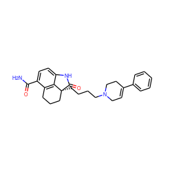 NC(=O)c1ccc2c3c1CCC[C@]3(CCCCN1CC=C(c3ccccc3)CC1)C(=O)N2 ZINC000013473720