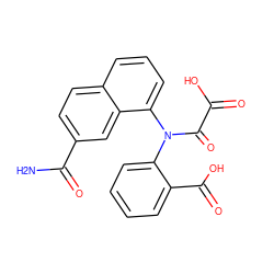 NC(=O)c1ccc2cccc(N(C(=O)C(=O)O)c3ccccc3C(=O)O)c2c1 ZINC000043067962