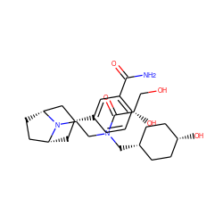 NC(=O)c1cccc([C@@H]2C[C@@H]3CC[C@H](C2)N3CCN(C[C@H]2CC[C@@H](O)CC2)C(=O)[C@@H](O)CO)c1 ZINC001772638960