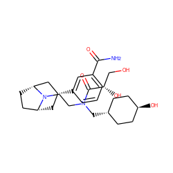 NC(=O)c1cccc([C@@H]2C[C@@H]3CC[C@H](C2)N3CCN(C[C@H]2CC[C@H](O)CC2)C(=O)[C@@H](O)CO)c1 ZINC001772639867