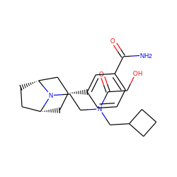 NC(=O)c1cccc([C@@H]2C[C@@H]3CC[C@H](C2)N3CCN(CC2CCC2)C(=O)CO)c1 ZINC000117305485