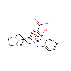 NC(=O)c1cccc([C@@H]2C[C@@H]3CC[C@H](C2)N3CCN(Cc2ccc(F)cc2)C(=O)CO)c1 ZINC000117297686