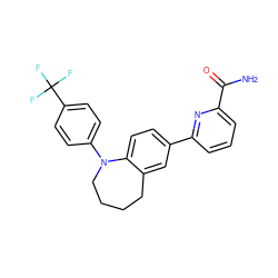 NC(=O)c1cccc(-c2ccc3c(c2)CCCCN3c2ccc(C(F)(F)F)cc2)n1 ZINC000473118668