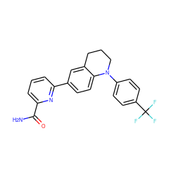 NC(=O)c1cccc(-c2ccc3c(c2)CCCN3c2ccc(C(F)(F)F)cc2)n1 ZINC000473120592