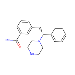 NC(=O)c1cccc(C[C@H](c2ccccc2)N2CCNCC2)c1 ZINC000036093331