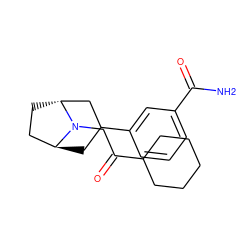 NC(=O)c1cccc(C2C[C@H]3CC[C@H](C2)N3CC(=O)C2CCCCC2)c1 ZINC001772619178