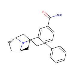 NC(=O)c1cccc(C2C[C@H]3CC[C@H](C2)N3CCCc2ccccc2)c1 ZINC001772614720