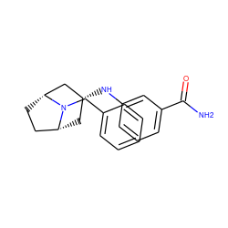 NC(=O)c1cccc(N[C@@H]2C[C@@H]3CC[C@H](C2)N3Cc2ccccc2)c1 ZINC000101363756