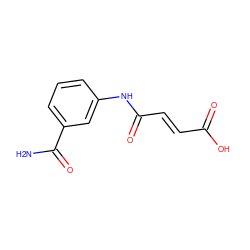 NC(=O)c1cccc(NC(=O)/C=C/C(=O)O)c1 ZINC000000116510