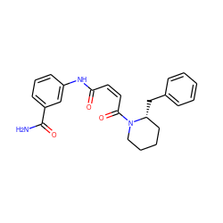 NC(=O)c1cccc(NC(=O)/C=C\C(=O)N2CCCC[C@H]2Cc2ccccc2)c1 ZINC001772598925