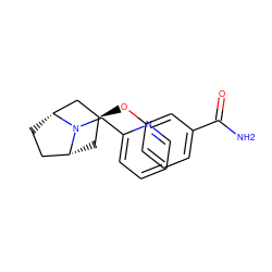 NC(=O)c1cccc(O[C@H]2C[C@@H]3CC[C@H](C2)N3Cc2ccccn2)c1 ZINC000101366372