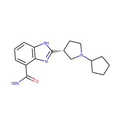 NC(=O)c1cccc2[nH]c([C@@H]3CCN(C4CCCC4)C3)nc12 ZINC000040379372