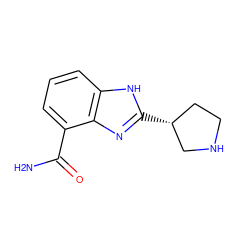 NC(=O)c1cccc2[nH]c([C@@H]3CCNC3)nc12 ZINC000042835087