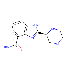 NC(=O)c1cccc2[nH]c([C@@H]3CNCCN3)nc12 ZINC000040393581