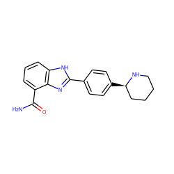 NC(=O)c1cccc2[nH]c(-c3ccc([C@@H]4CCCCN4)cc3)nc12 ZINC000049072851