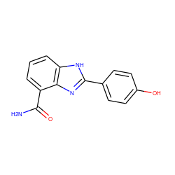 NC(=O)c1cccc2[nH]c(-c3ccc(O)cc3)nc12 ZINC000000026019