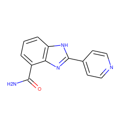 NC(=O)c1cccc2[nH]c(-c3ccncc3)nc12 ZINC000063298360