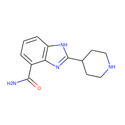 NC(=O)c1cccc2[nH]c(C3CCNCC3)nc12 ZINC000000008745