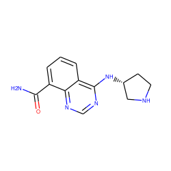 NC(=O)c1cccc2c(N[C@@H]3CCNC3)ncnc12 ZINC000114346419