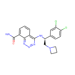 NC(=O)c1cccc2c(N[C@H](CN3CCC3)c3ccc(Cl)c(Cl)c3)nnnc12 ZINC000143349423