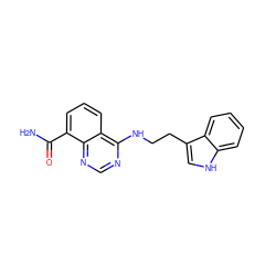 NC(=O)c1cccc2c(NCCc3c[nH]c4ccccc34)ncnc12 ZINC000114344351