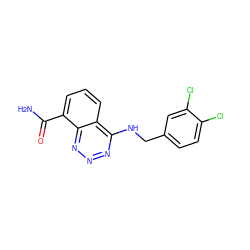 NC(=O)c1cccc2c(NCc3ccc(Cl)c(Cl)c3)nnnc12 ZINC000143383838