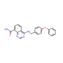 NC(=O)c1cccc2c(NCc3ccc(Oc4ccccc4)cc3)ncnc12 ZINC000114347331