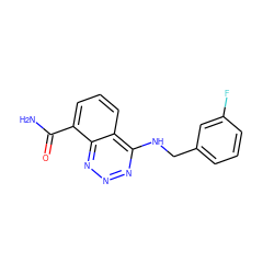 NC(=O)c1cccc2c(NCc3cccc(F)c3)nnnc12 ZINC000143375471