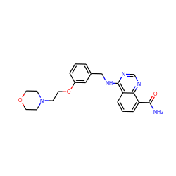 NC(=O)c1cccc2c(NCc3cccc(OCCN4CCOCC4)c3)ncnc12 ZINC000114346466