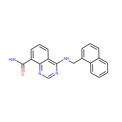 NC(=O)c1cccc2c(NCc3cccc4ccccc34)ncnc12 ZINC000114347305