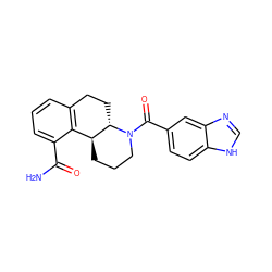 NC(=O)c1cccc2c1[C@@H]1CCCN(C(=O)c3ccc4[nH]cnc4c3)[C@H]1CC2 ZINC000117618921