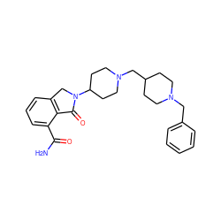 NC(=O)c1cccc2c1C(=O)N(C1CCN(CC3CCN(Cc4ccccc4)CC3)CC1)C2 ZINC000117353931