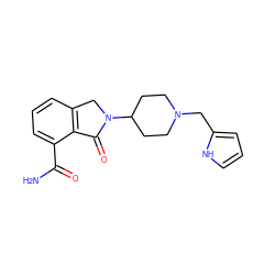 NC(=O)c1cccc2c1C(=O)N(C1CCN(Cc3ccc[nH]3)CC1)C2 ZINC000143726252