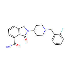 NC(=O)c1cccc2c1C(=O)N(C1CCN(Cc3ccccc3F)CC1)C2 ZINC000117365334