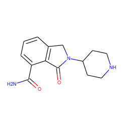 NC(=O)c1cccc2c1C(=O)N(C1CCNCC1)C2 ZINC000045367153