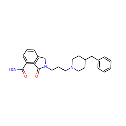 NC(=O)c1cccc2c1C(=O)N(CCCN1CCC(Cc3ccccc3)CC1)C2 ZINC000143727760